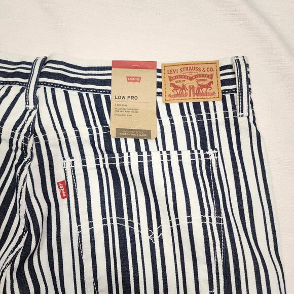 Levi's low Pro Mid rise pants W32'' x L30'' pin stripes - Picture 8 of 10